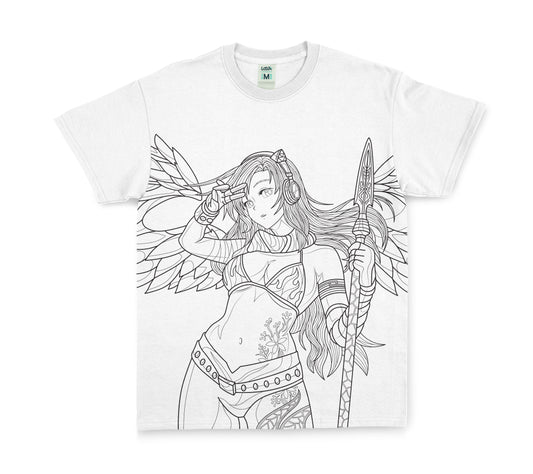 Angel Warrior Outline (White)