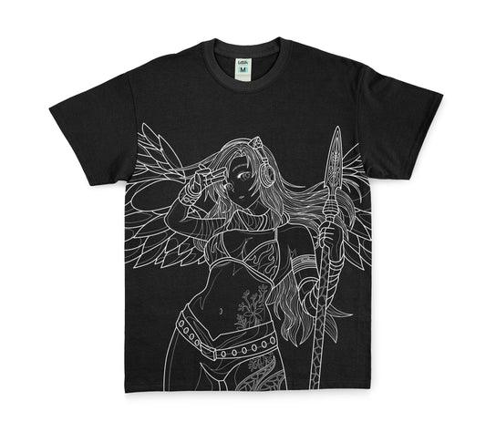 Angel Warrior Outline (Black)